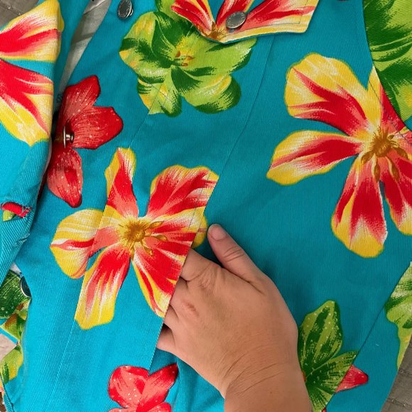 Vintage Floral Retro Denim Jacket - Picture 5 of 6